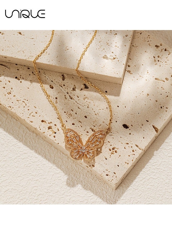 يونيك قلادات - قلادات فراشة - قلادات ألماس - قلادات مقطوعة - قلادات قابلة للتعديل - أنيقة ومتعددة الاستخدامات - Image 4