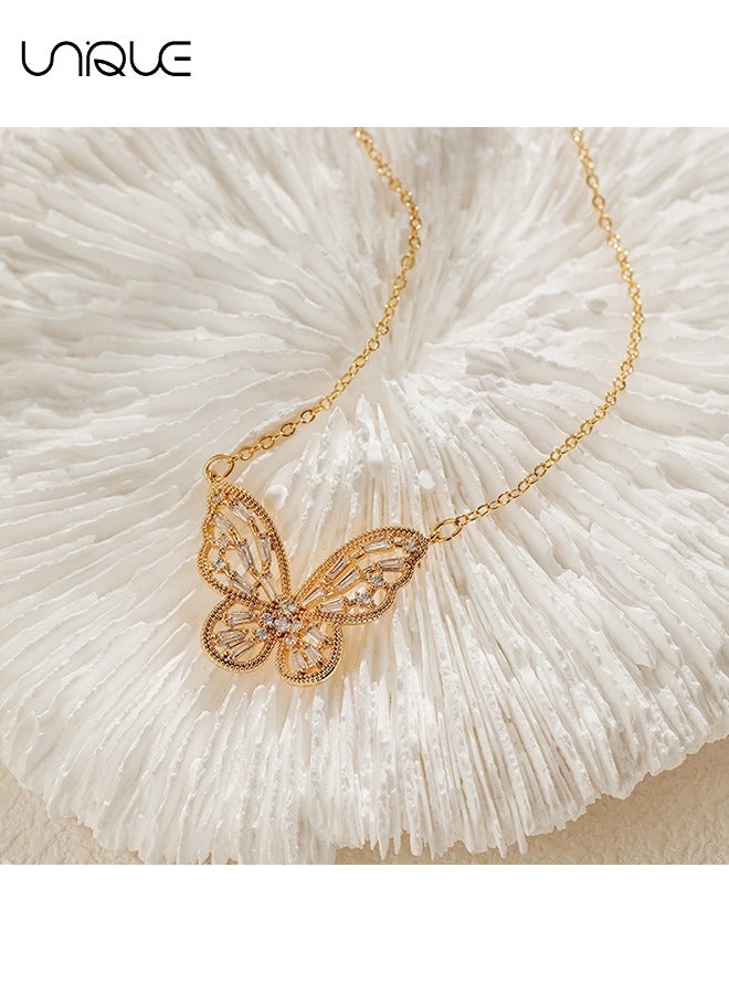 يونيك قلادات - قلادات فراشة - قلادات ألماس - قلادات مقطوعة - قلادات قابلة للتعديل - أنيقة ومتعددة الاستخدامات - Image 3