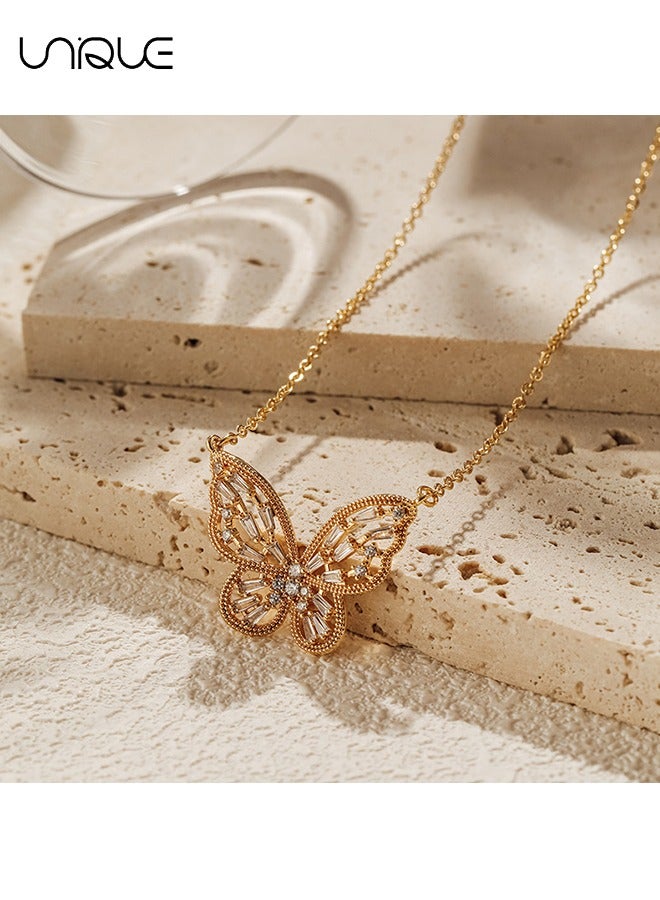 يونيك قلادات - قلادات فراشة - قلادات ألماس - قلادات مقطوعة - قلادات قابلة للتعديل - أنيقة ومتعددة الاستخدامات - Image 5