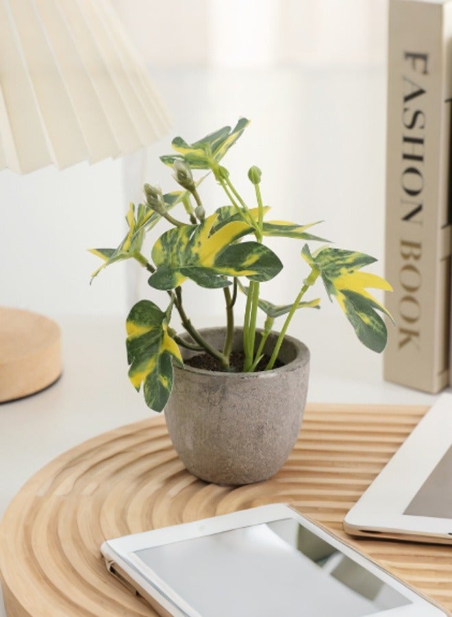 3 pcs mini green vines, fake potted artificial plants for home decor, office decor - Image 2