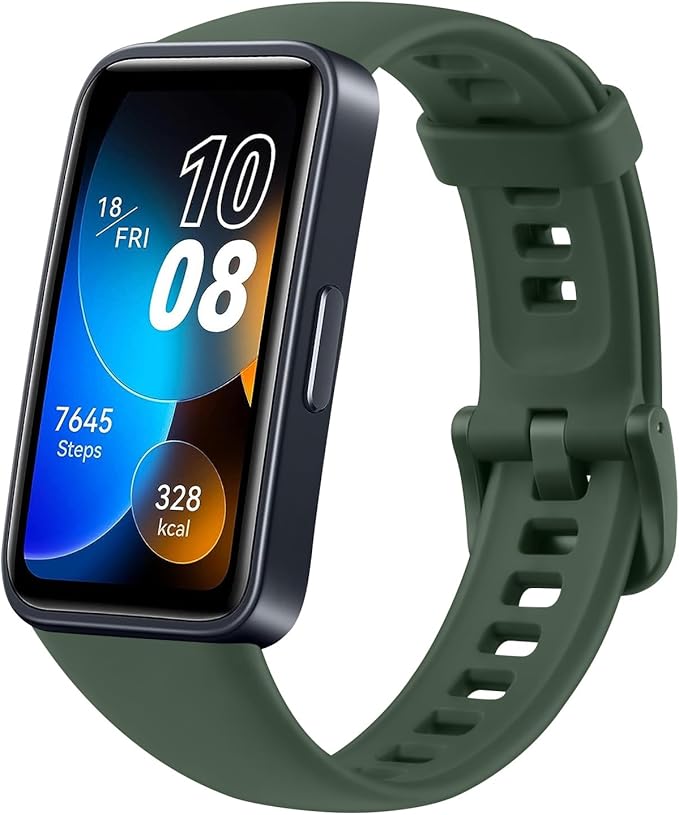 سوار سيليكون ناعم، سوار رياضي بديل مقاوم للماء وجيد التهوية وقابل للتعديل متوافق مع ساعة هواوي باند 8 وباند 9 - اخضر - Image 2