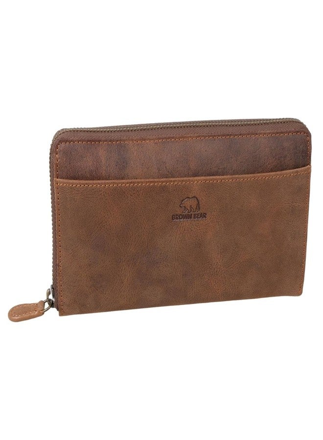 BROWN BEAR ANI Premium Leather Clutch Wallet for Woman | RFID Protected | Ladies Purse for Women (Brown) - Image 1