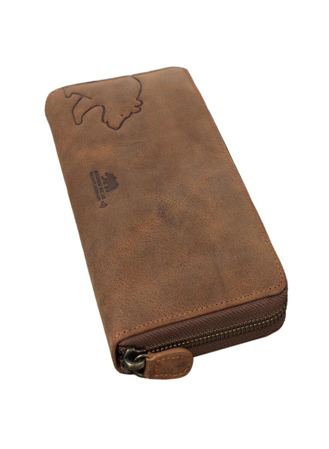 BROWN BEAR ANI Premium Leather Clutch Wallet for Woman | RFID Protected | Ladies Purse for Women (Brown) - Image 2
