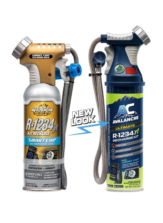 AC AVALANCHE - Ultimate R-1234yf A/C Recharge Kit with Wireless Smart Chip 396 g - Image 1