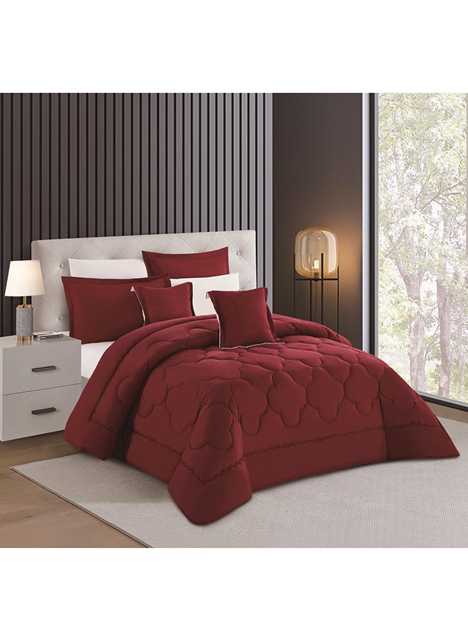 Stargold Duvet Cover Set 8 Pieces Comforter Set with Bed Skirt Quilt Cover Fitted Sheet Pillow Cover Comforter 220X240 cm King Size Mattress  - Image 1