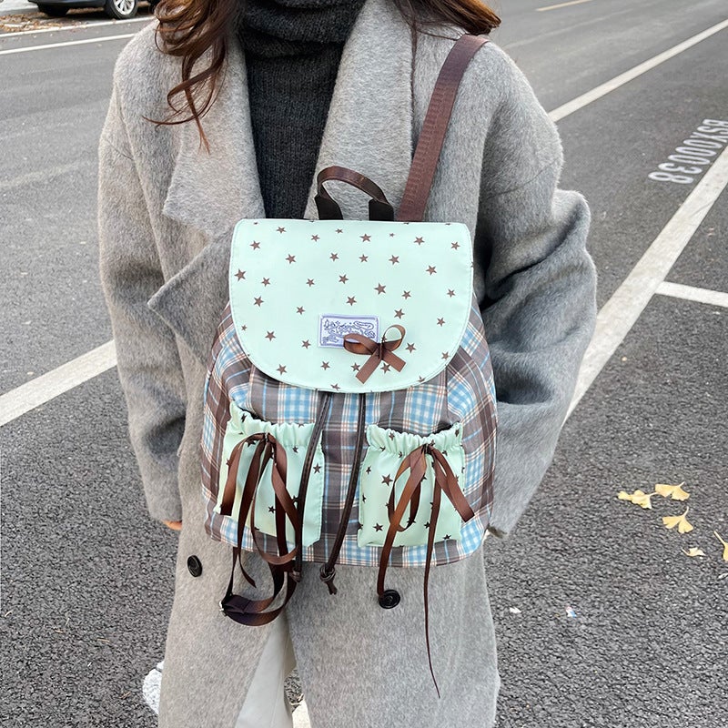 Kids Butterfly Bow Backpack Mint Green - Image 4