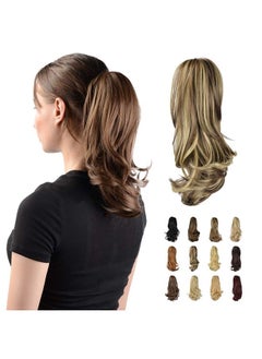 SOFEIYAN 13" Ponytail Extension Long Curly Ponytail Clip in Claw Hair Extension Natural Looking Synthetic Hairpiece for Women  - Image 1