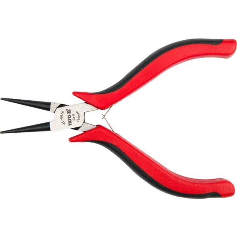 Yato Yato YT6619 Mini Pliers Round Nose 115mmHRC 5562TPRPVC 3 colour handle CrNiDIN 5749Plier ToolsPlier for HomePlier KnifeIndustrial ToolsCombination PlierInsulatedRedSilverElectrical - Image 1