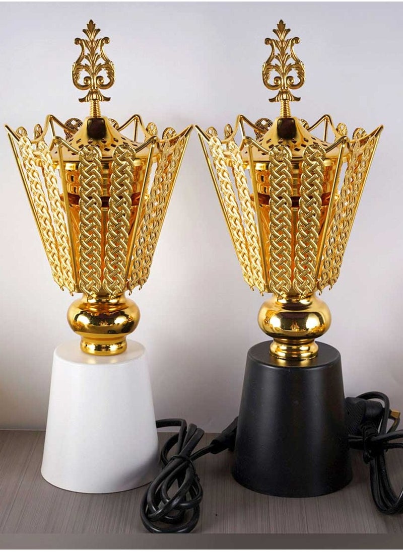 بخور بوسيدين - حامل بخور عود كهربائي ممتاز بتصميم فاخر لعطر المنزل والمكتب - قطعة واحدة باللون الأسود - Image 1