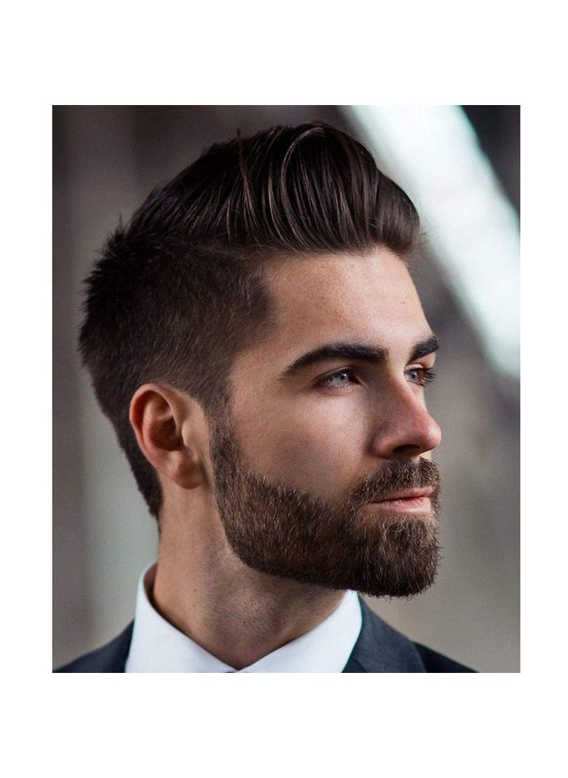 Voloria Toupee for Man 004cm Ultra Thin Skin PU Mens Hairpiece European Virgin Human Hair Replacement System Pieces 10x8inch 1B Off Black Color 