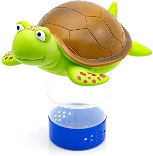 WWD POOL Chlorine Floater, Animal Pool Chlorine Dispenser for Chemical Tablets Fits 3 Inch Tabs Bromine Holder(Turtle) - Image 1