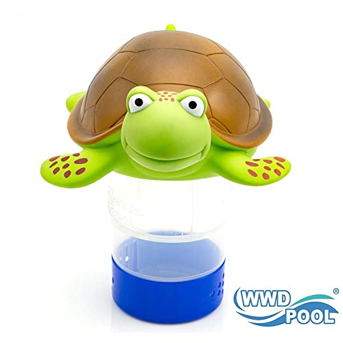 WWD POOL Chlorine Floater, Animal Pool Chlorine Dispenser for Chemical Tablets Fits 3 Inch Tabs Bromine Holder(Turtle) - Image 5