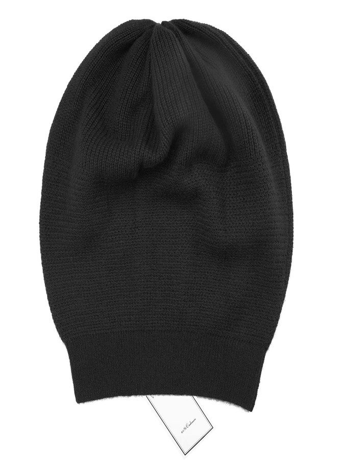 WaySoft Pure 100% Cashmere Beanie for Women in a Gift Box, Oversized Women Beanie Hat, Bring Warm and Luxury to Your Loved Ones, Perfect (Black) - Image 2