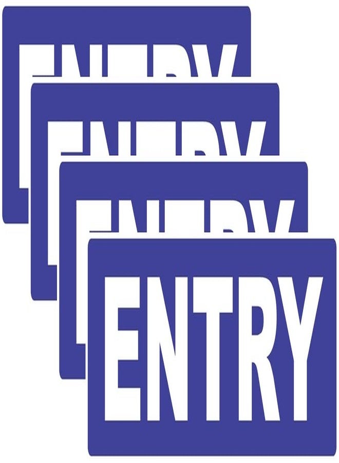 VAAIMAI Entry Foam Board Sticker Sign Board 12X4 Inch Vinyl UV Laminated Waterproof for Shops, Showrooms, Hotels, Restaurants Blue, Pack of 4 - Image 1