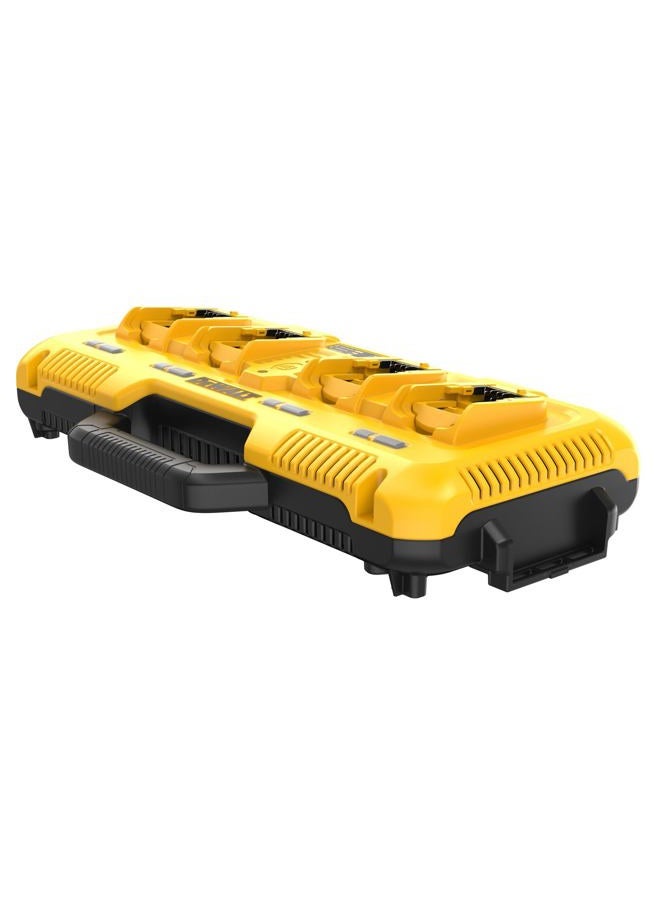 DEWALT 20V MAX* Charger, 4-Port, Rapid Charge (DCB104), Black/Yellow - Image 1
