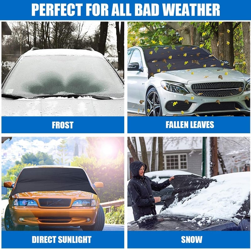 JNNJ Waterproof Foldable Car Windscreen Cover - Anti Frost and Ice Protection - Image 4