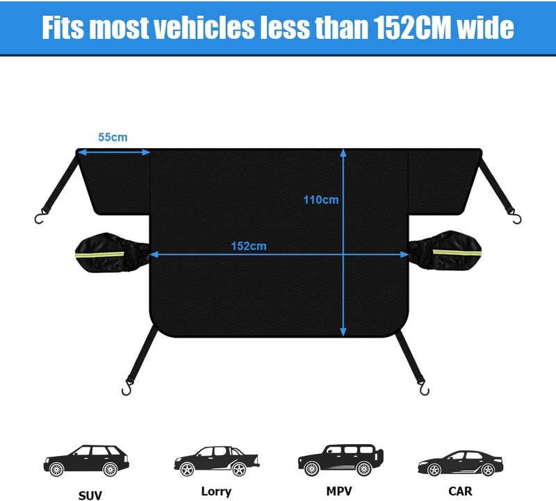 JNNJ Waterproof Foldable Car Windscreen Cover - Anti Frost and Ice Protection - Image 2