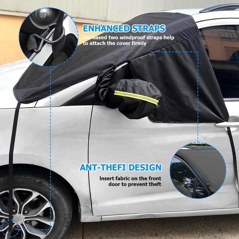 JNNJ Waterproof Foldable Car Windscreen Cover - Anti Frost and Ice Protection - Image 5