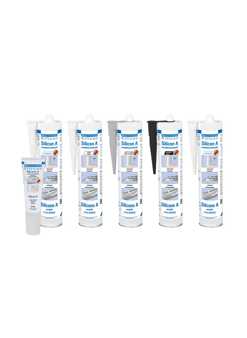 Weicon - WEICON Silicone A 310 ml grey Extremely elastic universal adhesive - Image 1