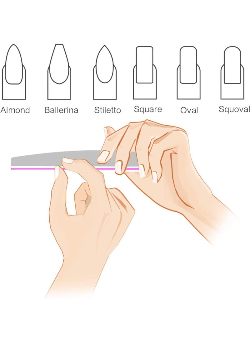 مانفيك مجموعة مبردات أظافر من 10 قطع - ألواح صنفرة احترافية مزدوجة الجوانب بحبيبات 100/180 للعناية بالأظافر والقدمين وتزيين الحيوانات الأليفة - للاستخدام في المنزل وفي الصالونات - Image 4