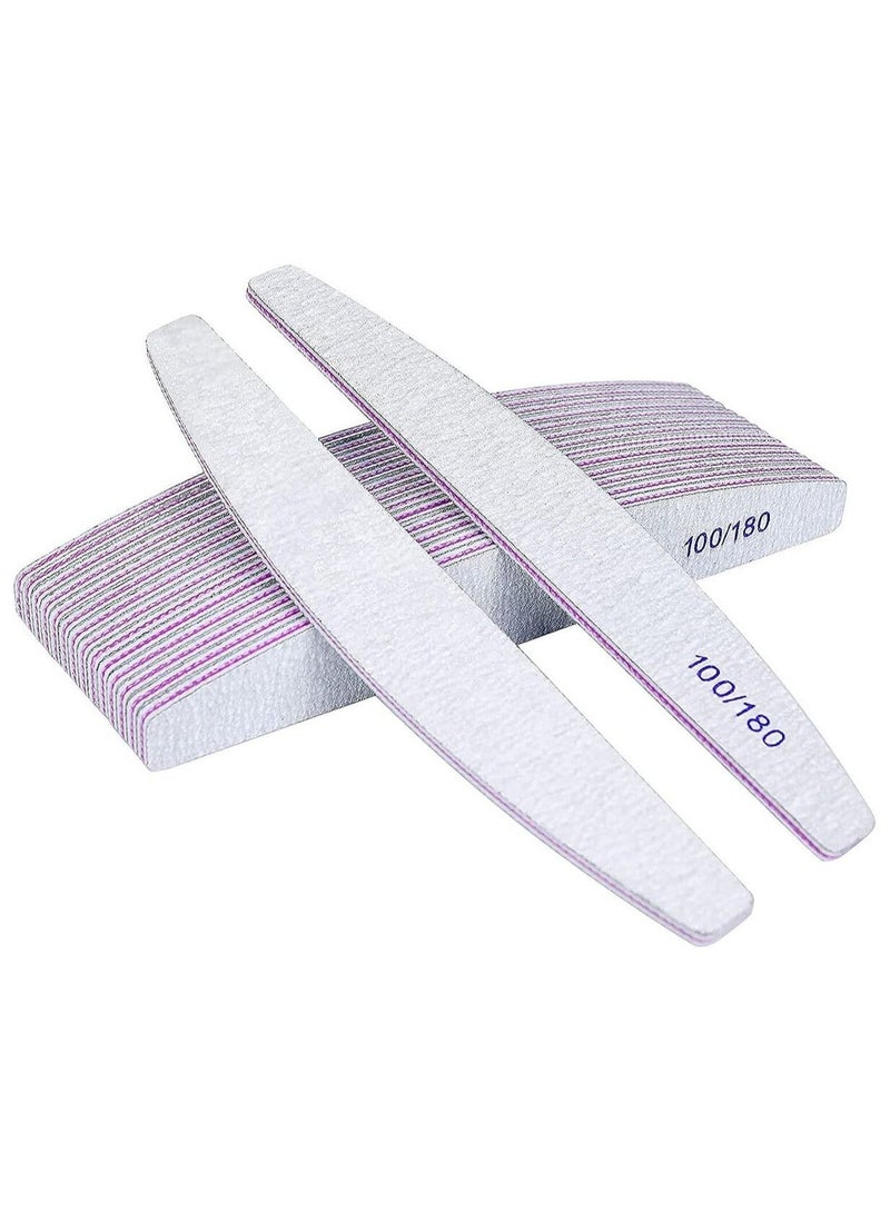 Manvik Nail File Set of 10 – Professional Double-Sided Emery Boards 100/180 Grit for Manicure, Pedicure & Pet Grooming – Home & Salon Use - Image 1