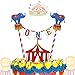 Vignye Circus Carnival Theme Cake Topper 1st Birthday Circus Theme Photo Booth Props Cake Smash Party Cake Decorations Supplies Glitter - Image 3