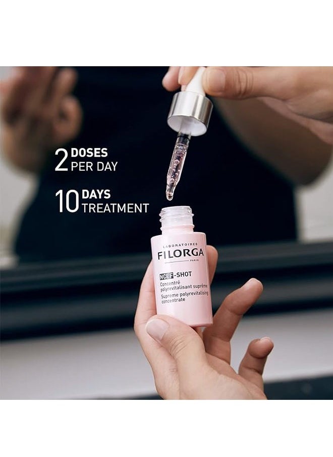 Laboratoires Filorga - NCEF Shot Anti Aging Serum, Concentre Polyrevitalisant Supreme, Supreme Polyrevitalising Concentrate, Concentrated Wrinkle Reducing Treatment for Radiant and Firm Skin in 10 Days - Image 1