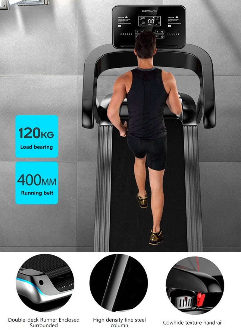 ETG - 1-12km/H Multifunctional Treadmill With Massage And Sit-Ups, 560mm Widened Running Platform, Foldable and Installation-Free, LED Display Treadmill, Load-Bearing 120kg（Multi—Function） - Image 1