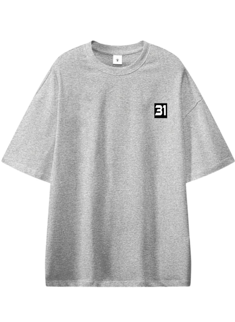 Thirty-One Unisex Simple Grey oversized T-shirt with 31 Logo  - Image 1