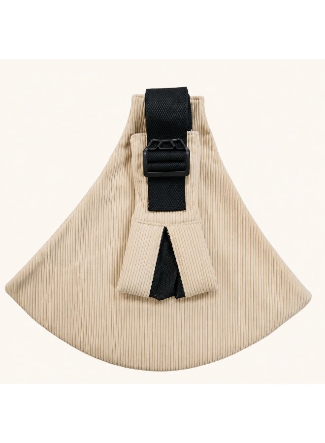 Sybil's Baby Carrier, Baby Sling Carrier, Toddler Carrier, Baby Wrap Carrier with Adjustable Shoulder Straps, Child Sling Baby Side with Shoulder Strap - Beige - Image 1