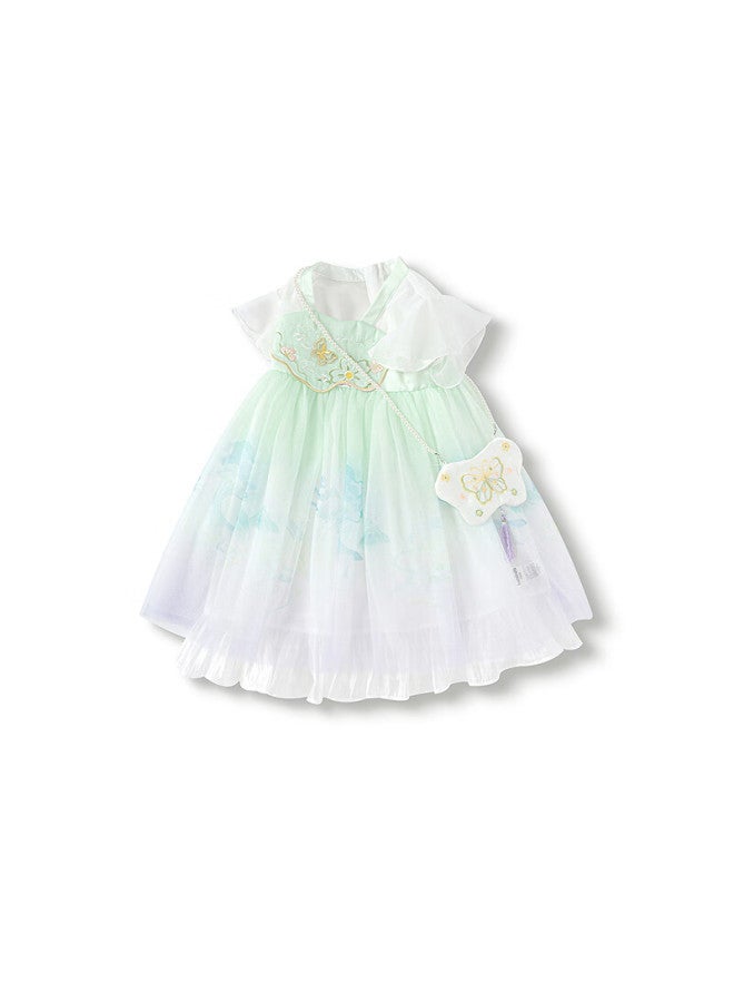 Balabala Girls' Summer Dress, Children's Dress, Chinese-style Hanfu, Baby Tulle Skirt, 208224111013 - Image 5