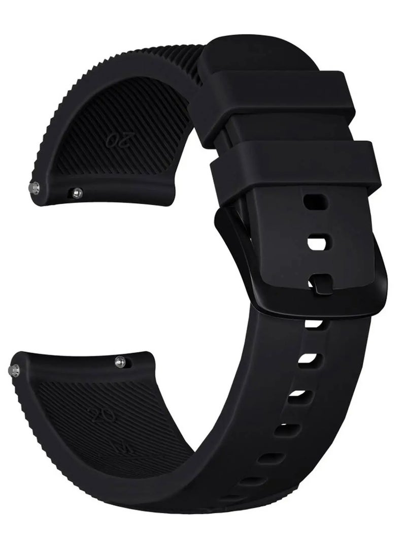 ديفيا Devia Deluxe Sport Silicone Watch Band For Samsung Galaxy Watch - Black