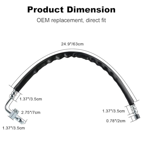 WMPHE Power Steering Pressure Hose Compatible with Nissan Altima L4 2.5L 2007 2008 2009 2010 2011 2012, Replacement for ‎49720JA000, 3402511 - Image 2