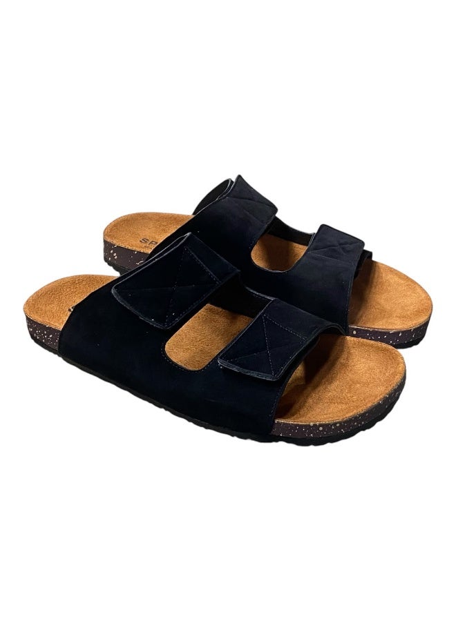 BRISK Presc men's slippers made of genuine leather with suede and orthopedic design, with a finish that gives you comfort and style. - Image 1