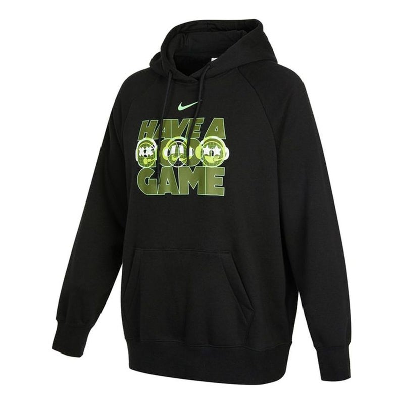 Nike (WMNS) Nike NSW Graphic Hoodie 'Black Green' - Image 1