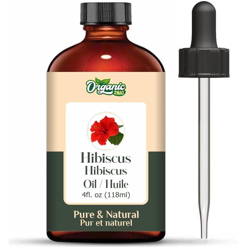 Organic Zing Hibiscus Rosa sinensis Oil Pure Natural Essential Oil for Skincare Hair Care Massage 30ml101fl oz - Image 1