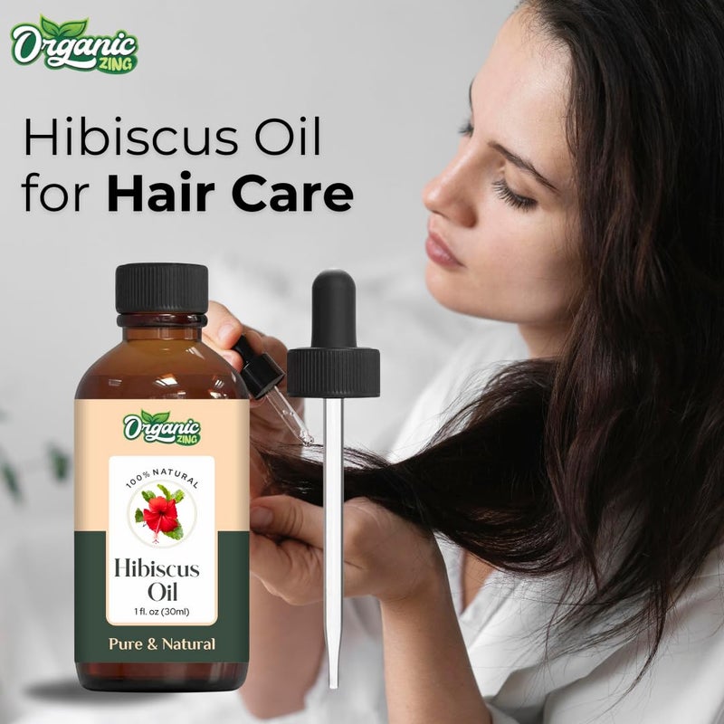 Organic Zing Hibiscus Rosa sinensis Oil Pure Natural Essential Oil for Skincare Hair Care Massage 30ml101fl oz - Image 5