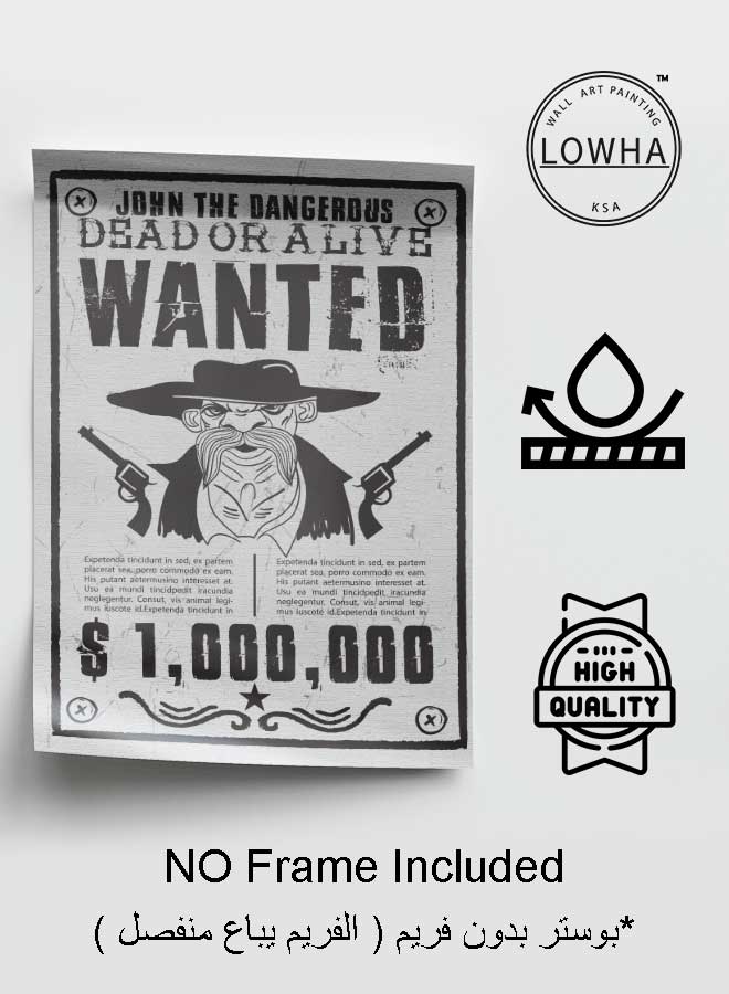 LOWHA Poster Painting Art With Four Separate Pieces Of Double-Sided Stickers Wanted For Home Bedroom Living Room And Office Decor - Image 3