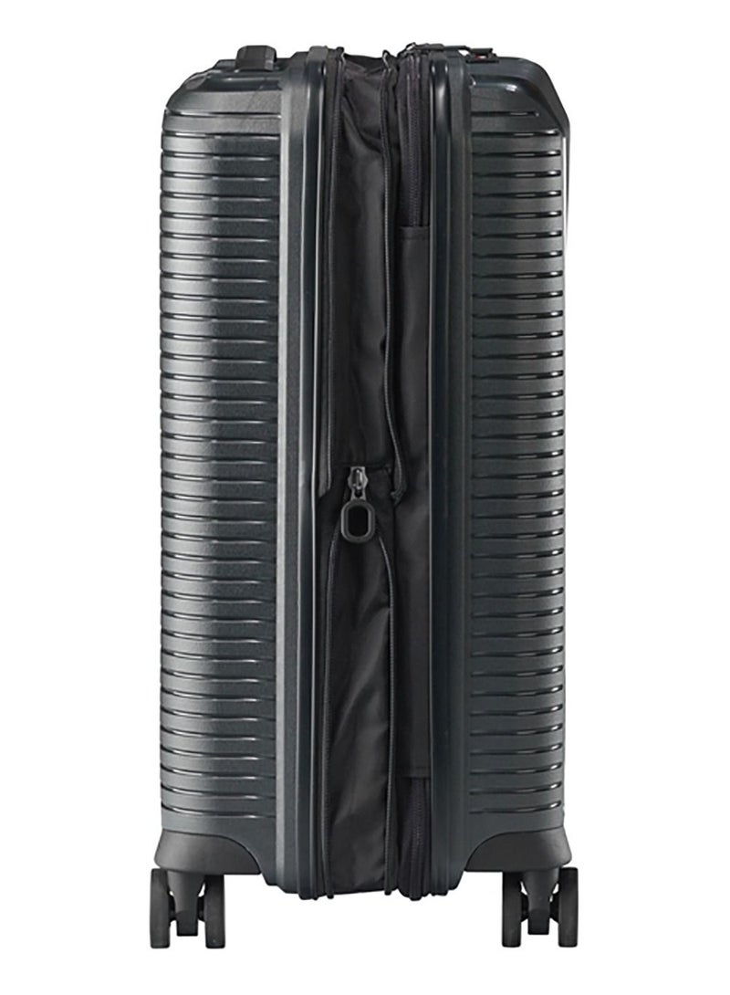 جامب حقيبة سفر من مادة البولي بروبيلين الصلبة قابلة للتوسيع وقابلة للتوسيع من سوندو ، مقصورة ترولي صغيرة الحجم 55 سم أسود - Image 4