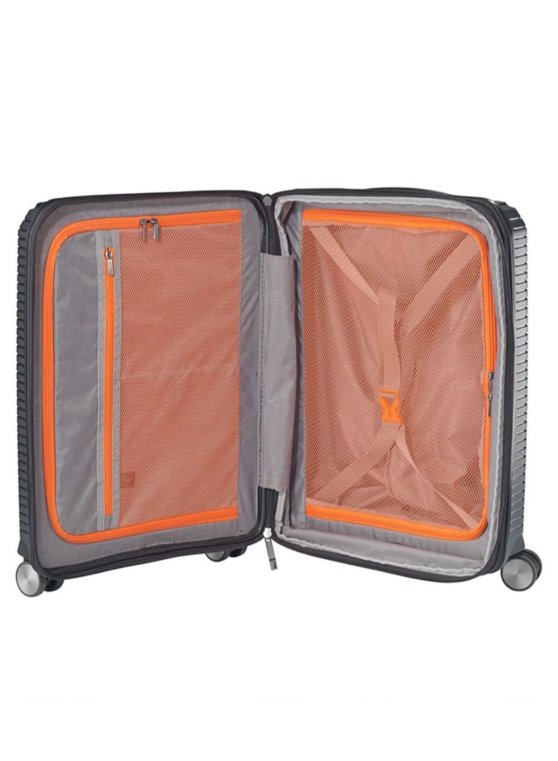 جامب حقيبة سفر من مادة البولي بروبيلين الصلبة قابلة للتوسيع وقابلة للتوسيع من سوندو ، مقصورة ترولي صغيرة الحجم 55 سم أسود - Image 5