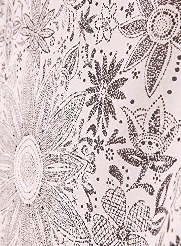 Neasow Bohemian Tapestry Wall Hanging, Beige White Floral Tapestry with Dotted Daisy Medallion Print Bedroom Boho Hippie Home Decor, 36×48 inches - Image 4