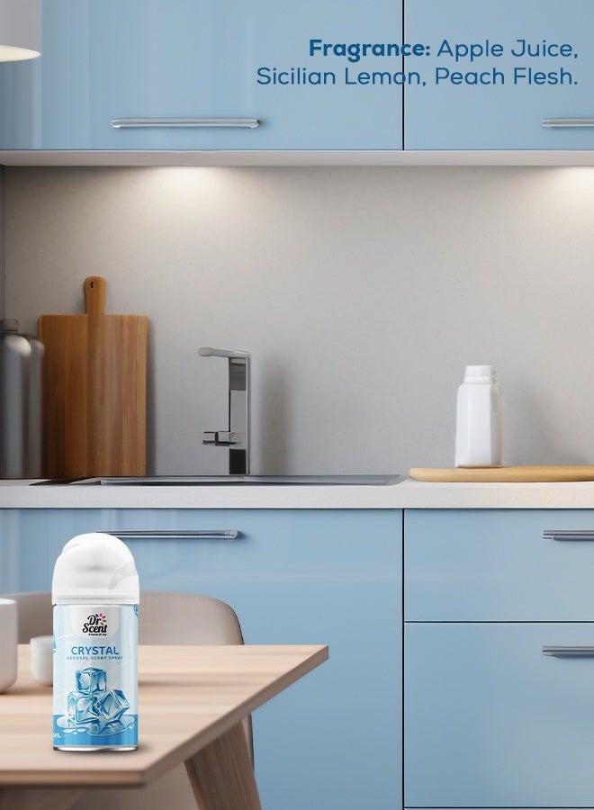 Dr Scent Breeze of Joy Air Freshener Combo Kit | Best Automatic Air Freshener with LED Display Voltalia + 300ml Aerosol Refill | Enhanced Long-Lasting Fragrance for Homes & Offices (Crystal) - Image 4