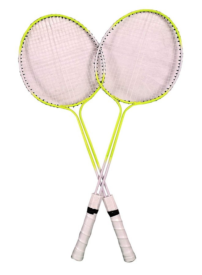 Forgesy Steel Double Shaft Badminton Racquet with 6 Nylon shuttles - Set of 2 - Image 2