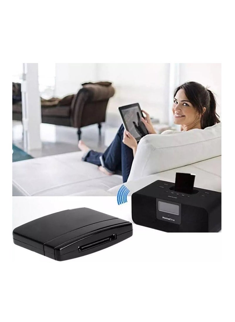 SYOSI - 30 Pin Bluetooth Receiver, Adapter for iPod iPhone iPad Speaker Dock, Bluetooth A2DP Music Audio Receiver 30 Pin, Compatible Bose iPod SoundDock, Versatile Bluetooth Standards (Balck) - Image 1