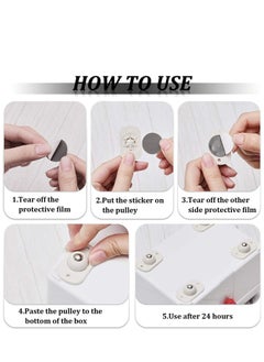 Womdee Stainless Steel Self Adhesive Universal Wheels, womdee Mini Caster Wheels Swivel Wheels, 360 Degree Rotation Sticky Pulley for Bins Bottom Storage Box Furniture Trash Can (8 Pcs)  - Image 4
