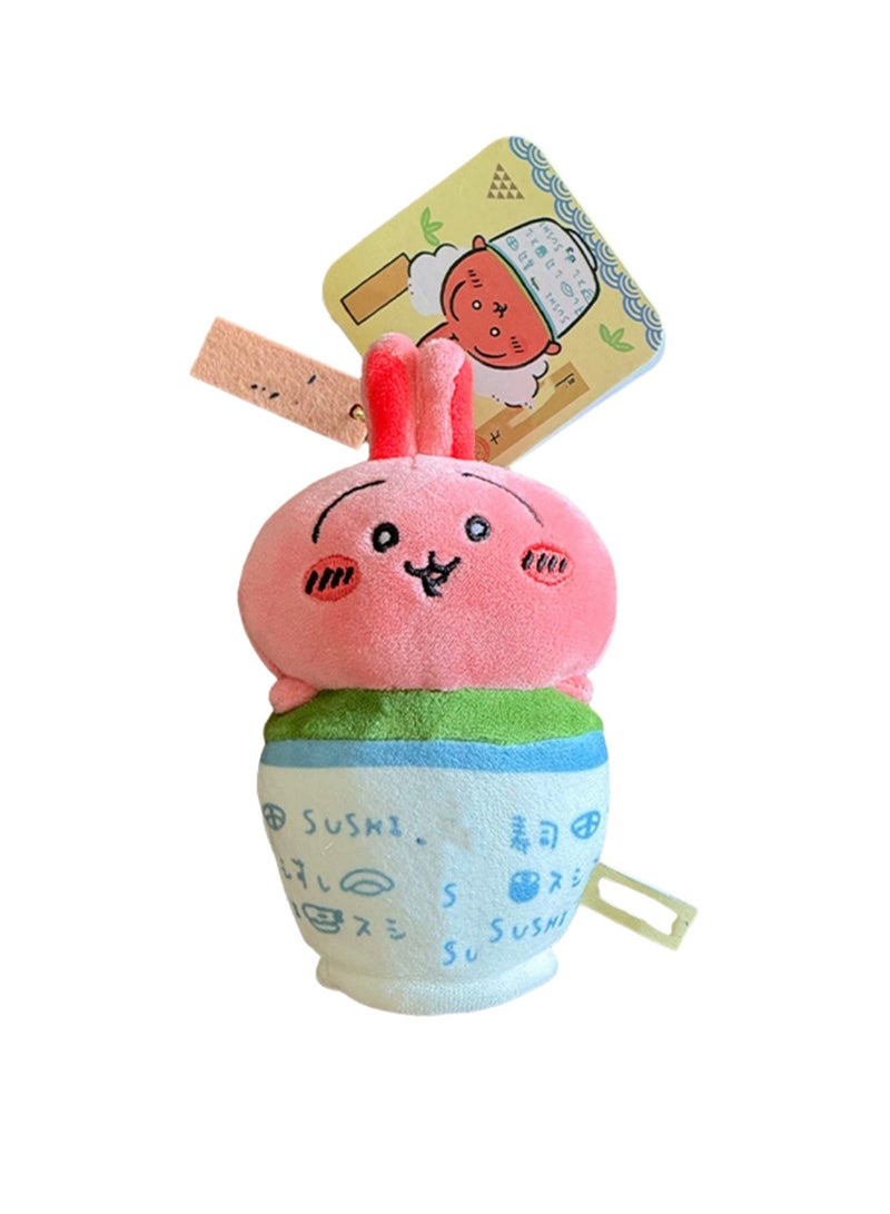 14cm Teacup Usagi Pendant Keychain Simulation Food Series Plush Doll School Bag Accessories Toy Keychain Boy Girl Gift - Image 1