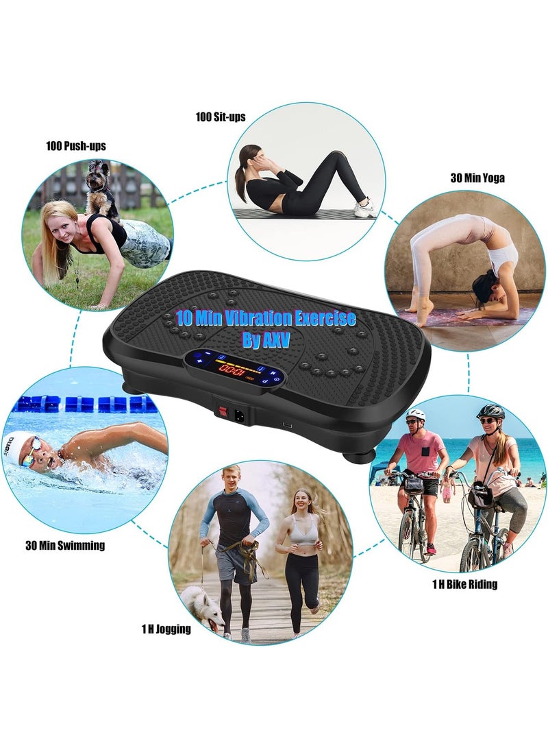 Bukela Vibration Plate Fitness Platform Exercise Machine Vibrating Lymphatic Drainage Shaking Full Body Shaker Workout Vibrate Stand Shake Board Sport Gym for Weight Loss Fat Burner for Women Men - Image 2