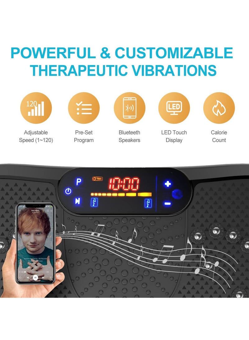 Bukela Vibration Plate Fitness Platform Exercise Machine Vibrating Lymphatic Drainage Shaking Full Body Shaker Workout Vibrate Stand Shake Board Sport Gym for Weight Loss Fat Burner for Women Men - Image 5