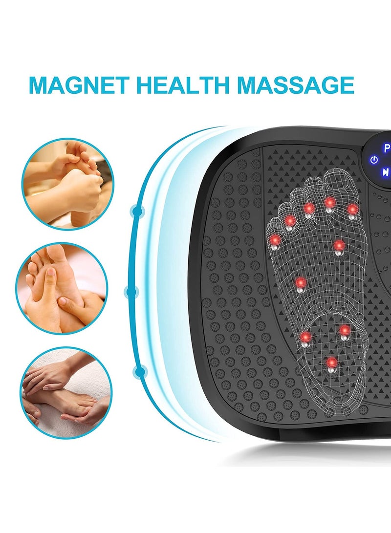 Bukela Vibration Plate Fitness Platform Exercise Machine Vibrating Lymphatic Drainage Shaking Full Body Shaker Workout Vibrate Stand Shake Board Sport Gym for Weight Loss Fat Burner for Women Men - Image 4