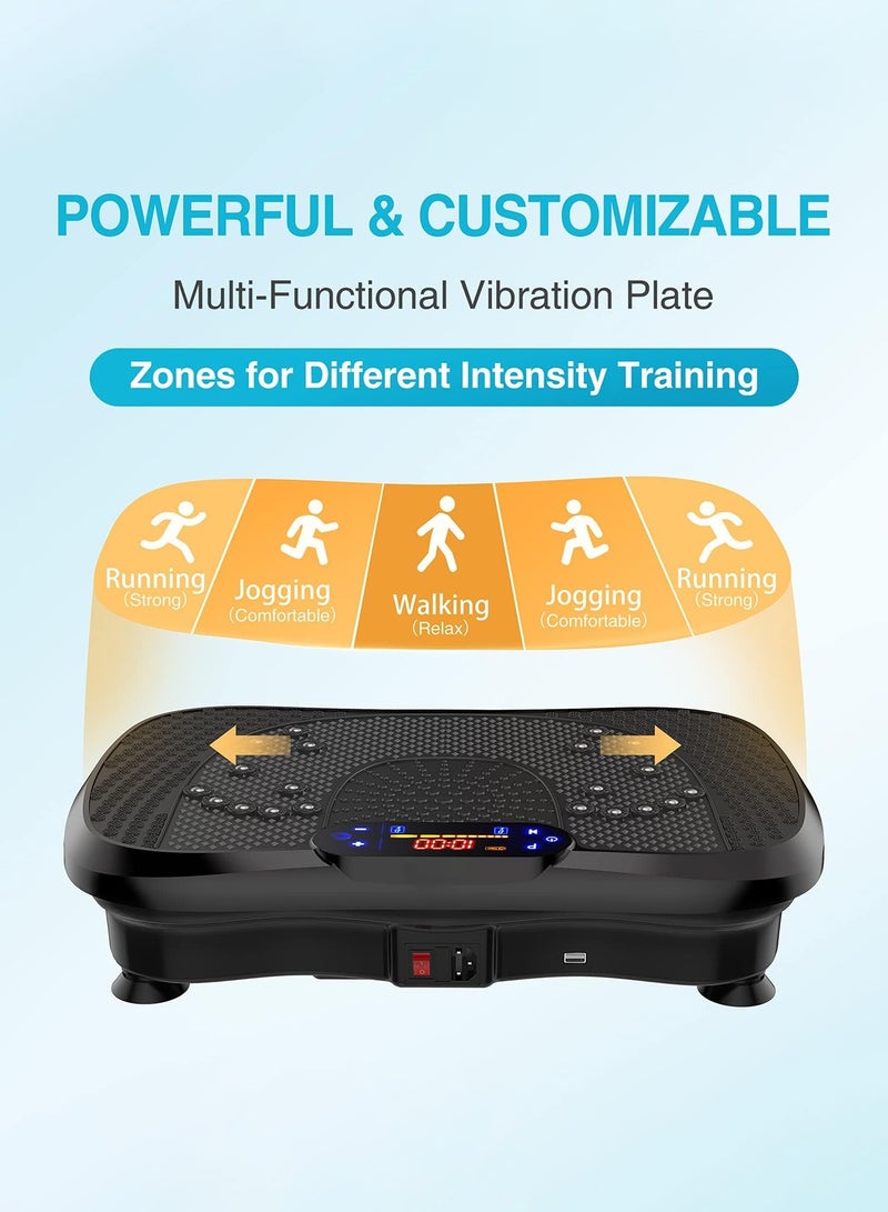 Bukela Vibration Plate Fitness Platform Exercise Machine Vibrating Lymphatic Drainage Shaking Full Body Shaker Workout Vibrate Stand Shake Board Sport Gym for Weight Loss Fat Burner for Women Men - Image 3